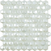 Мозаика Vidrepur Hexagon Diamond № 350D Белый (на сетке)