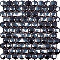 Мозаика Vidrepur Hexagon Diamond № 358D Черный (на сетке)